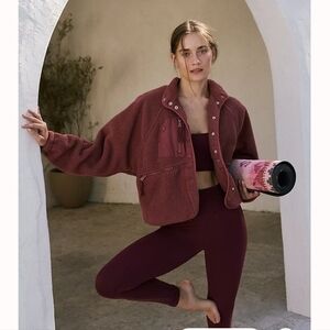 Free People "hit the slopes" Fleece Jacket